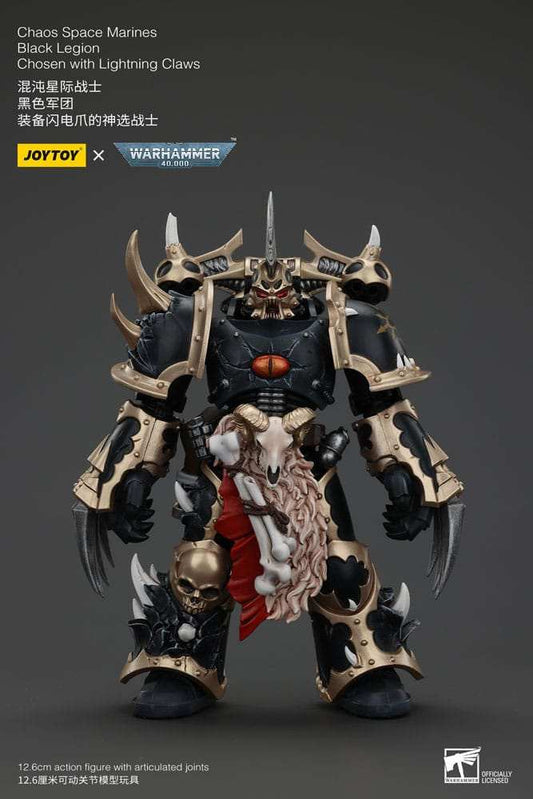 Warhammer 40k Actionfigur Chaos Space Marines Black Legion Chosen with Lightning Claws 20 cm - Smalltinytoystore