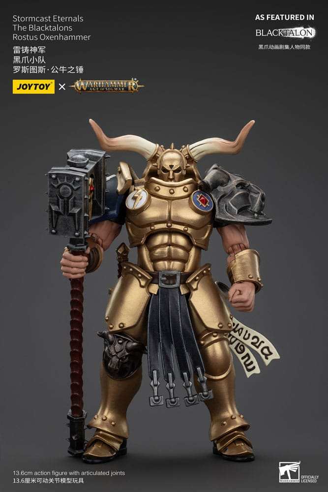 Warhammer Age of Sigmar Actionfigur Stormcast Eternals The Blacktalons Rostus Oxen hammer 20 cm - Smalltinytoystore