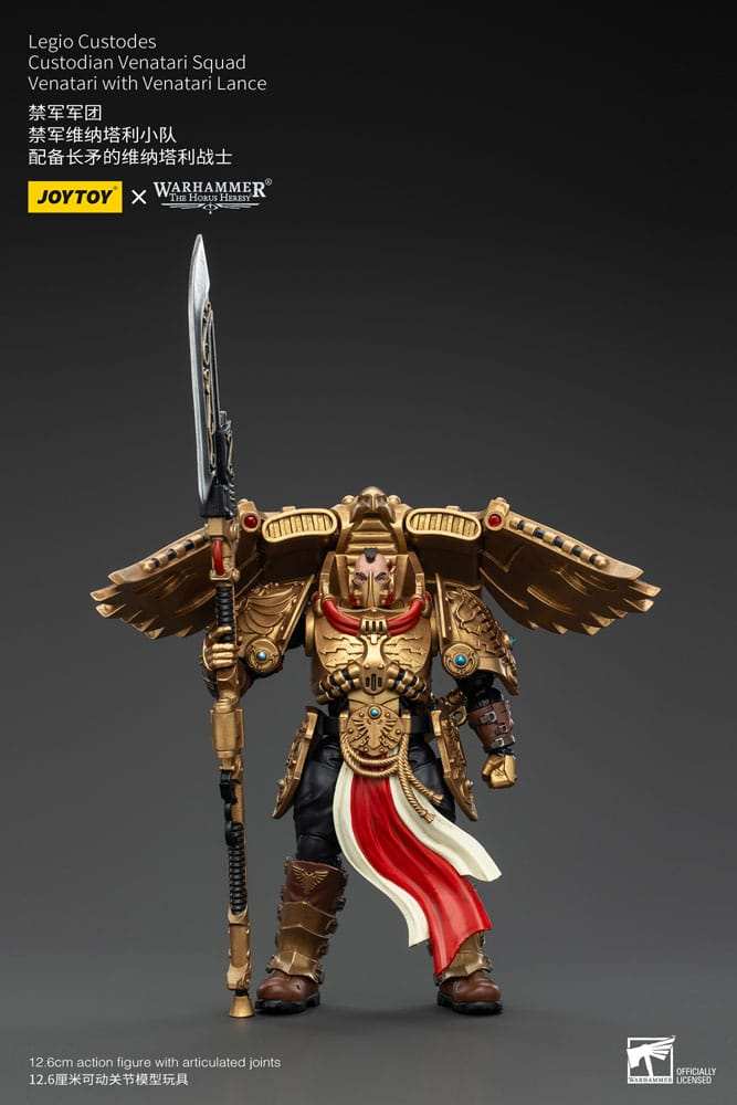 Warhammer The Horus Heresy Actionfigur 1/18 Legio Custodes Custodian Venatari Squad Venatari with Venatari Lance 13 cm - Smalltinytoystore