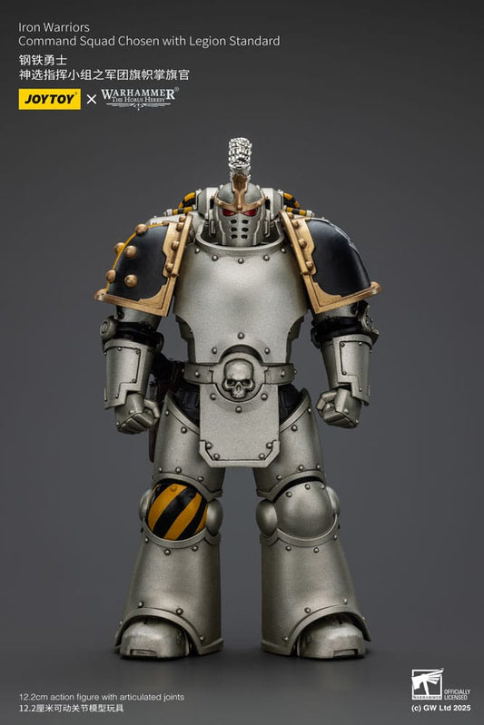 Warhammer The Horus Heresy Actionfigur 1/18 lron Warriors Command Squad Chosen with Legion Standard 12 cm - Smalltinytoystore