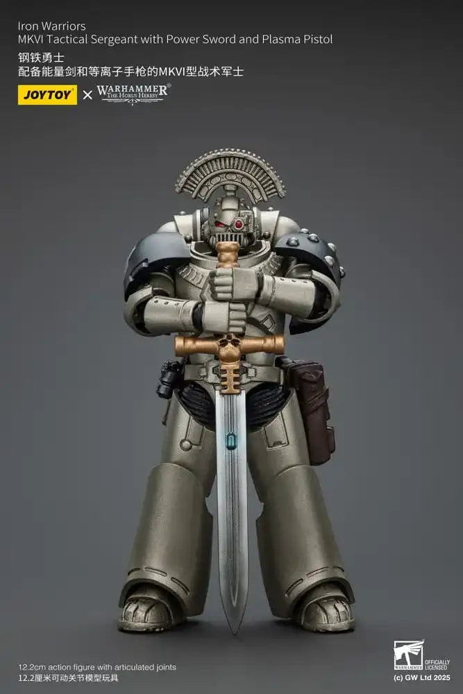 Warhammer The Horus Heresy Actionfigur 1/18 lron Warriors MKVI Tactical Sergeant with Power Sword and Plasma Pistol 12 cm - Smalltinytoystore