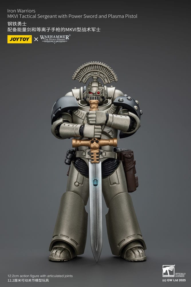 Warhammer The Horus Heresy Actionfigur 1/18 lron Warriors MKVI Tactical Sergeant with Power Sword and Plasma Pistol 12 cm - Smalltinytoystore