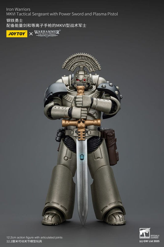 Warhammer The Horus Heresy Actionfigur 1/18 lron Warriors MKVI Tactical Sergeant with Power Sword and Plasma Pistol 12 cm - Smalltinytoystore