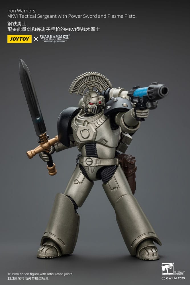Warhammer The Horus Heresy Actionfigur 1/18 lron Warriors MKVI Tactical Sergeant with Power Sword and Plasma Pistol 12 cm - Smalltinytoystore