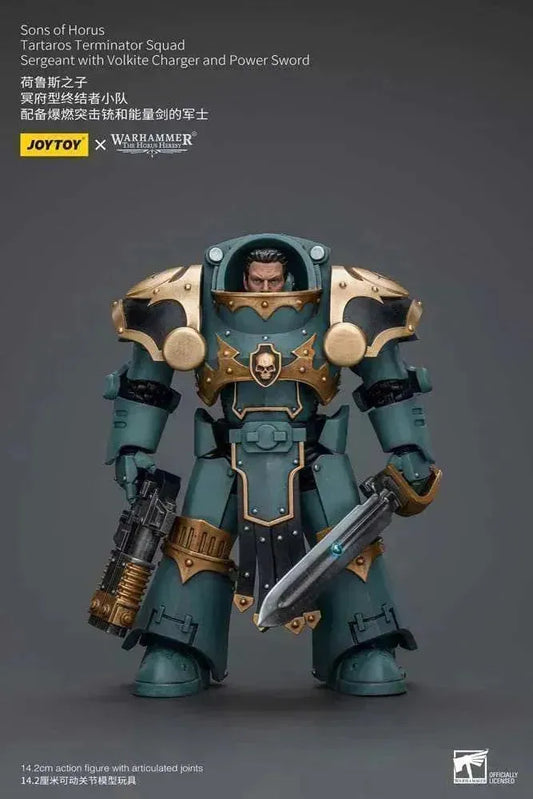 Warhammer The Horus Heresy Actionfigur 1/18 Tartaros Terminator Squad Sergeant With Volkite Charger And Power Sword 12 cm - Smalltinytoystore