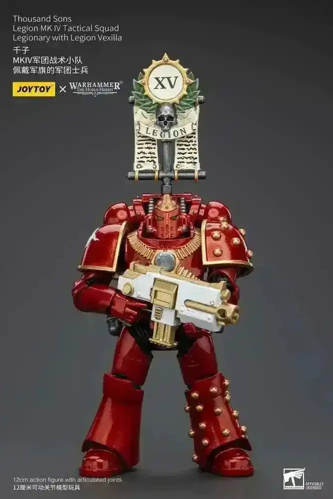 Warhammer The Horus Heresy Actionfigur 1/18 Thousand Sons Legion MK IV Tactical Squad Legionary with Legion Vexilla 12 cm - Smalltinytoystore