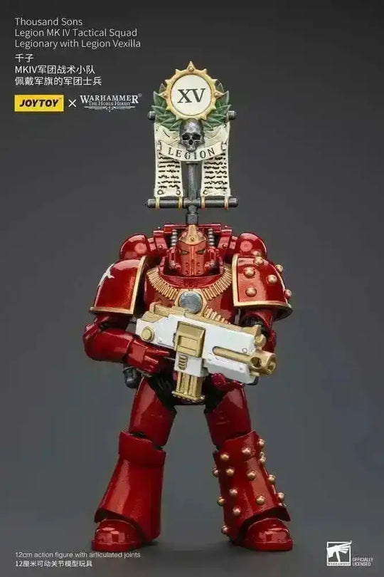 Warhammer The Horus Heresy Actionfigur 1/18 Thousand Sons Legion MK IV Tactical Squad Legionary with Legion Vexilla 12 cm - Smalltinytoystore