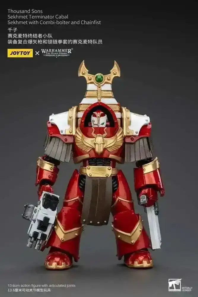 Warhammer The Horus Heresy Actionfigur 1/18 Thousand Sons Sekhmet Terminator Cabal Sekhmet with Combi-Bolter and Chainfist 14 cm - Smalltinytoystore
