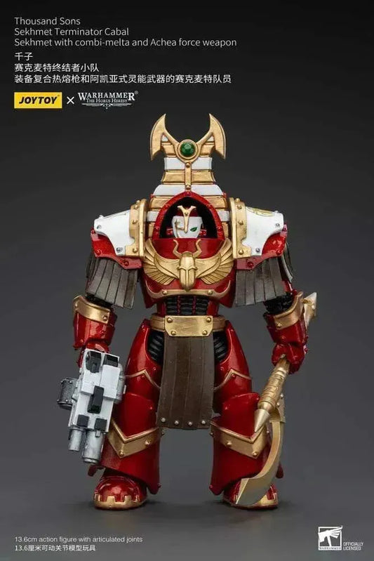 Warhammer The Horus Heresy Actionfigur 1/18 Thousand Sons Sekhmet Terminator Cabal Sekhmet with Combi-Melta and Achea Force Weapon 14 cm - Smalltinytoystore