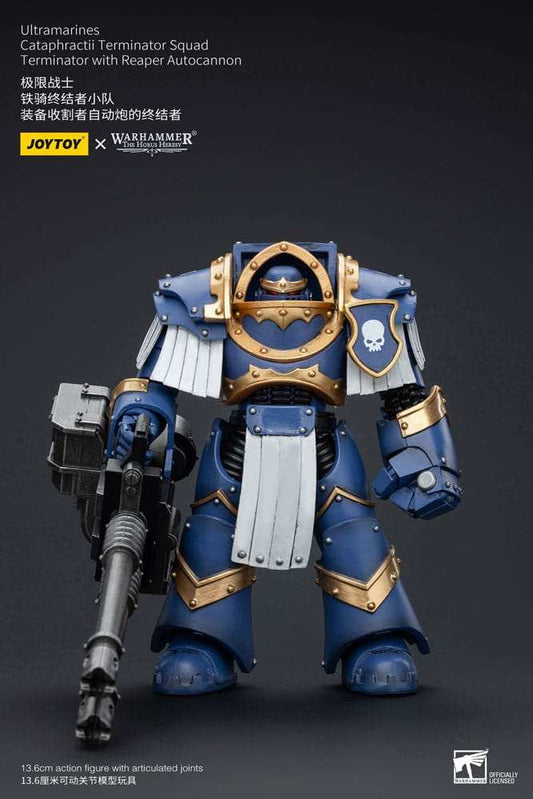 Warhammer The Horus Heresy Actionfigur 1/18 Uitramarines Cataphractii Terminator Squad Terminator with Reaper Autocannon 14 cm - Smalltinytoystore