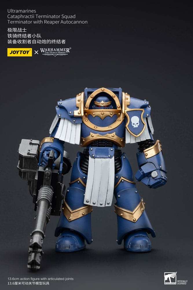 Warhammer The Horus Heresy Actionfigur 1/18 Uitramarines Cataphractii Terminator Squad Terminator with Reaper Autocannon 14 cm - Smalltinytoystore