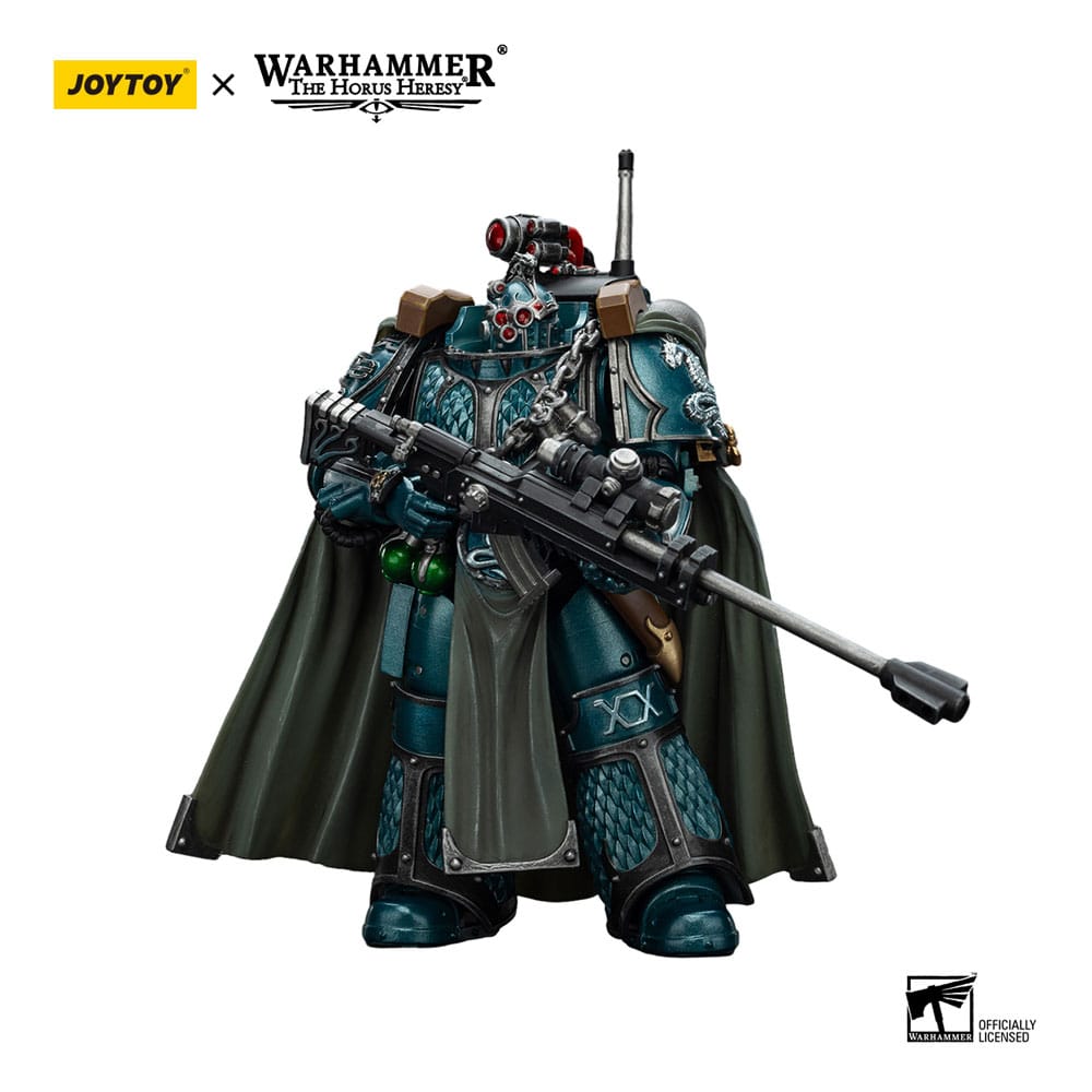 Warhammer The Horus Heresy Actionfigur Alpha Legion Exodus The One who is Many With Sniper Rifle And Power Dagger 20 cm - Smalltinytoystore