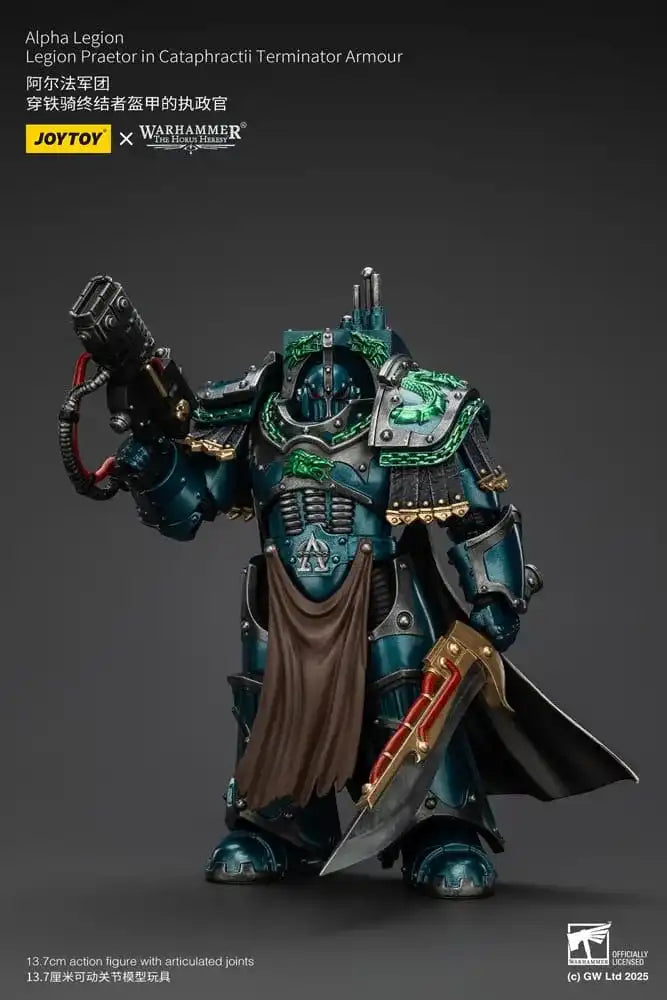 Warhammer The Horus Heresy Actionfigur Alpha Legion Legion Praetor in Cataphractii Terminator Armour 18 cm - Smalltinytoystore