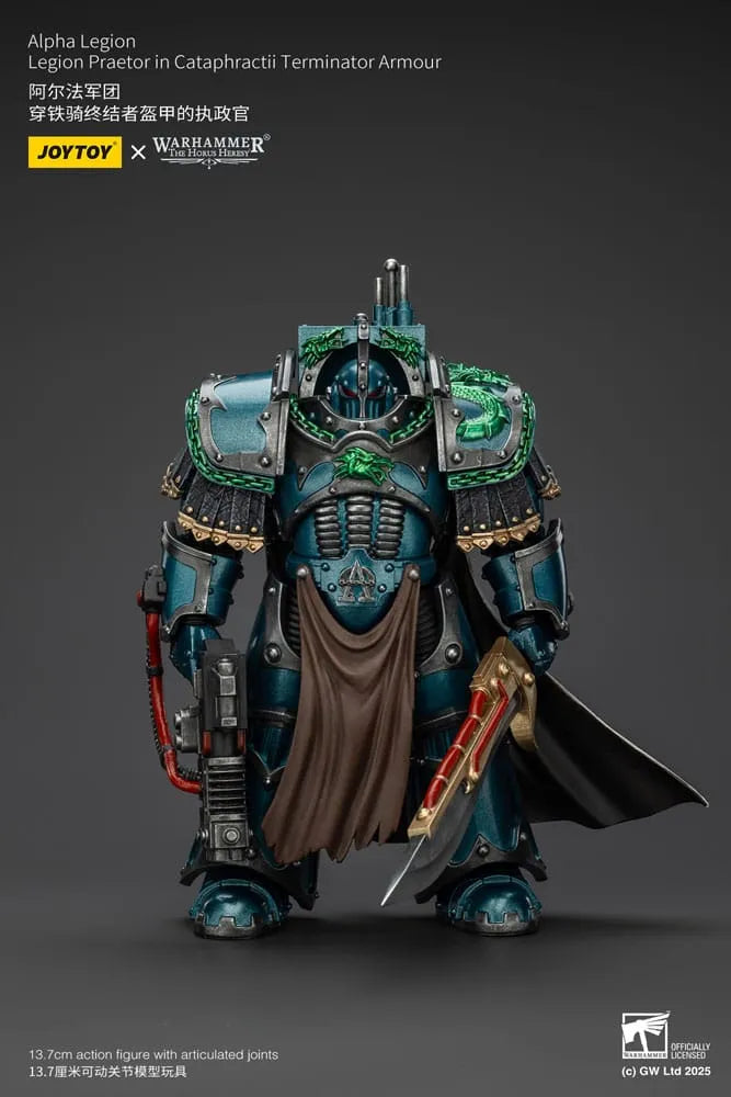 Warhammer The Horus Heresy Actionfigur Alpha Legion Legion Praetor in Cataphractii Terminator Armour 18 cm - Smalltinytoystore