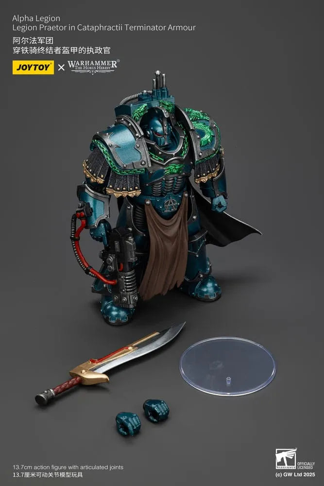 Warhammer The Horus Heresy Actionfigur Alpha Legion Legion Praetor in Cataphractii Terminator Armour 18 cm - Smalltinytoystore