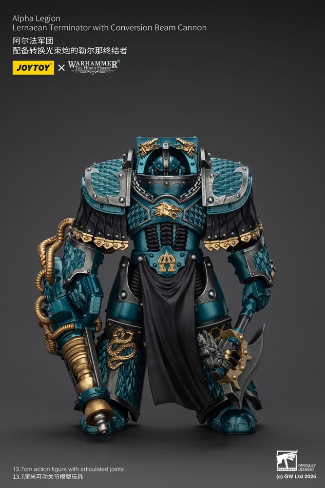 Warhammer The Horus Heresy Actionfigur Alpha Legion Lernaean Terminator with Conversion Beam Cannon 20 cm - Smalltinytoystore