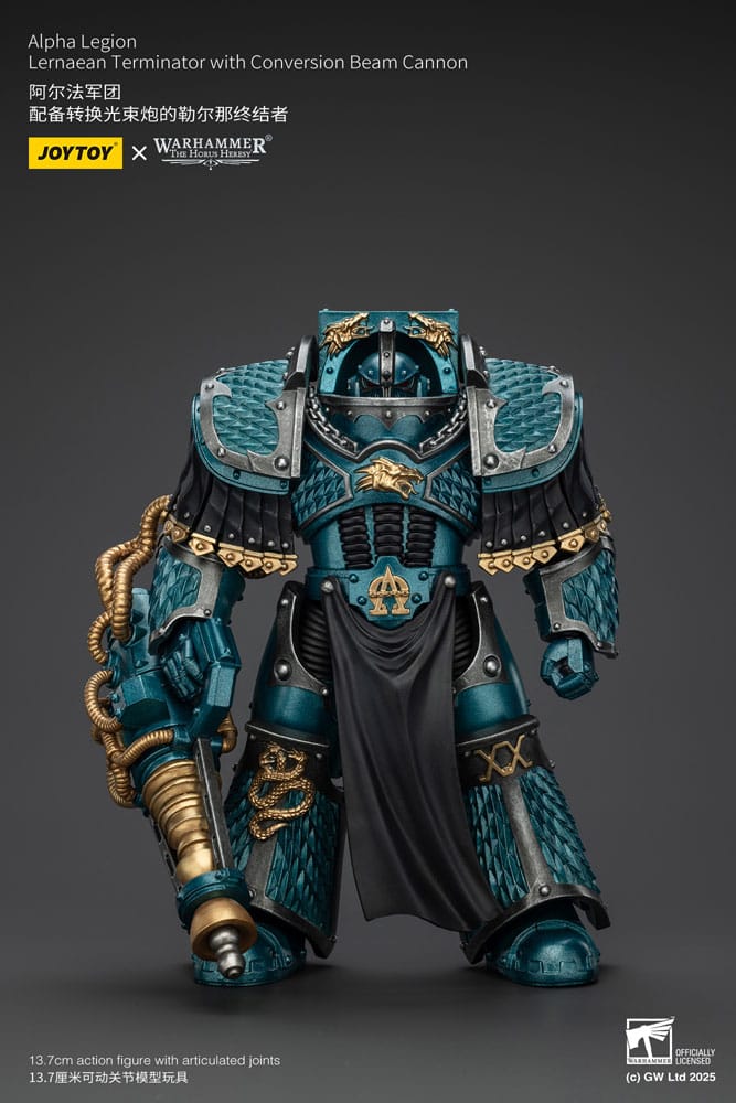 Warhammer The Horus Heresy Actionfigur Alpha Legion Lernaean Terminator with Conversion Beam Cannon 20 cm - Smalltinytoystore