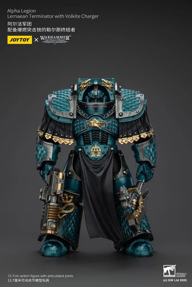 Warhammer The Horus Heresy Actionfigur Alpha Legion Lernaean Terminator with Volkite Charger 20 cm - Smalltinytoystore