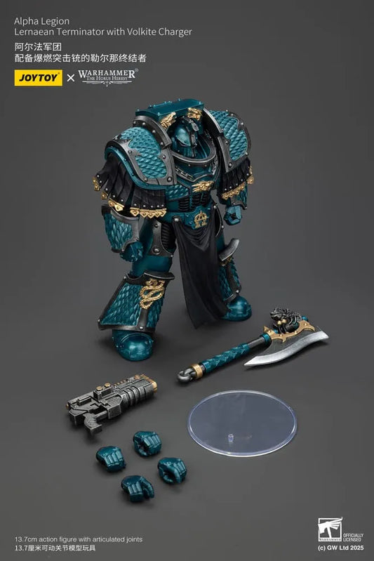 Warhammer The Horus Heresy Actionfigur Alpha Legion Lernaean Terminator with Volkite Charger 20 cm - Smalltinytoystore