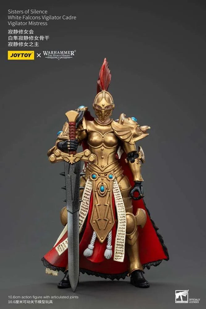 Warhammer The Horus Heresy Actionfigur Sisters of Silence White Falcons Vigilator Cadre Vigilator Mistress 19 cm - Smalltinytoystore