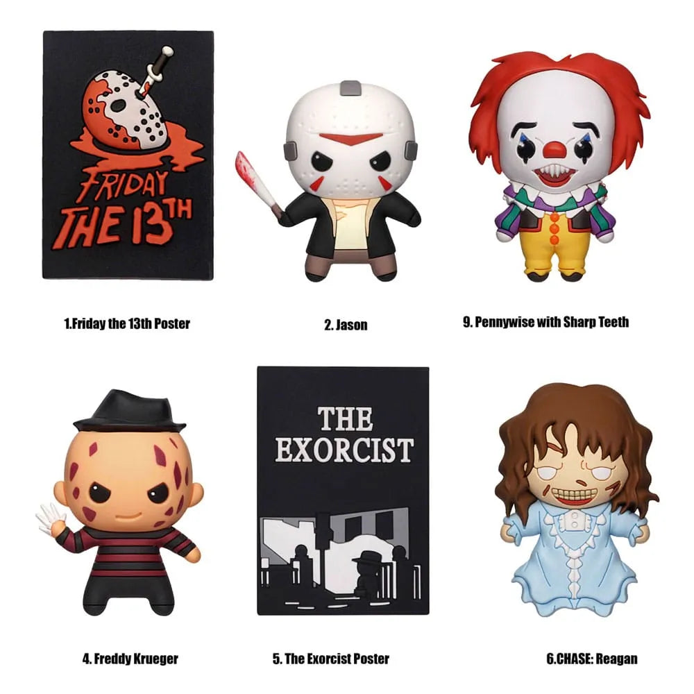 Warner Brothers 3D 3D Magnete Horror Series 1 Display (12) - Smalltinytoystore