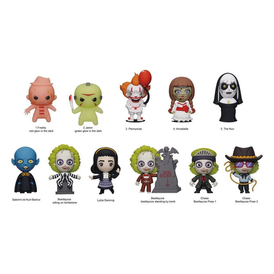 Warner Brothers 3D PVC-Taschenanhänger Horror Series 8 Display (24) - Smalltinytoystore