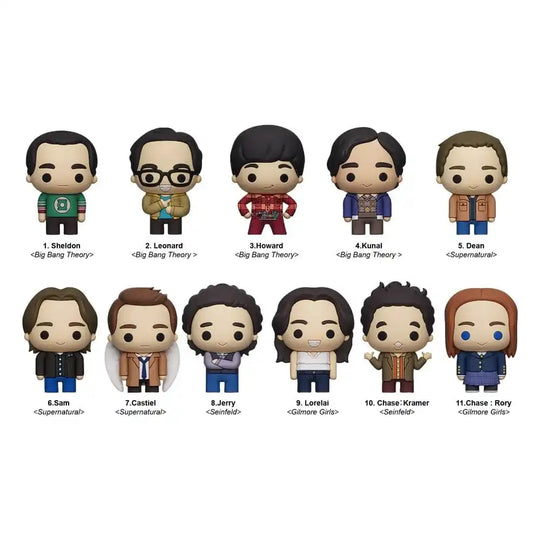 Warner Brothers TV 3D PVC-Taschenanhänger Series 1 Display (24) - Smalltinytoystore