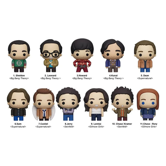 Warner Brothers TV 3D PVC-Taschenanhänger Series 1 Display (24) - Smalltinytoystore