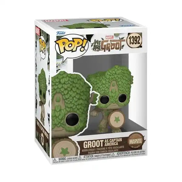 We Are Groot POP! Movies Vinyl Figur Captain America 9 cm - Smalltinytoystore