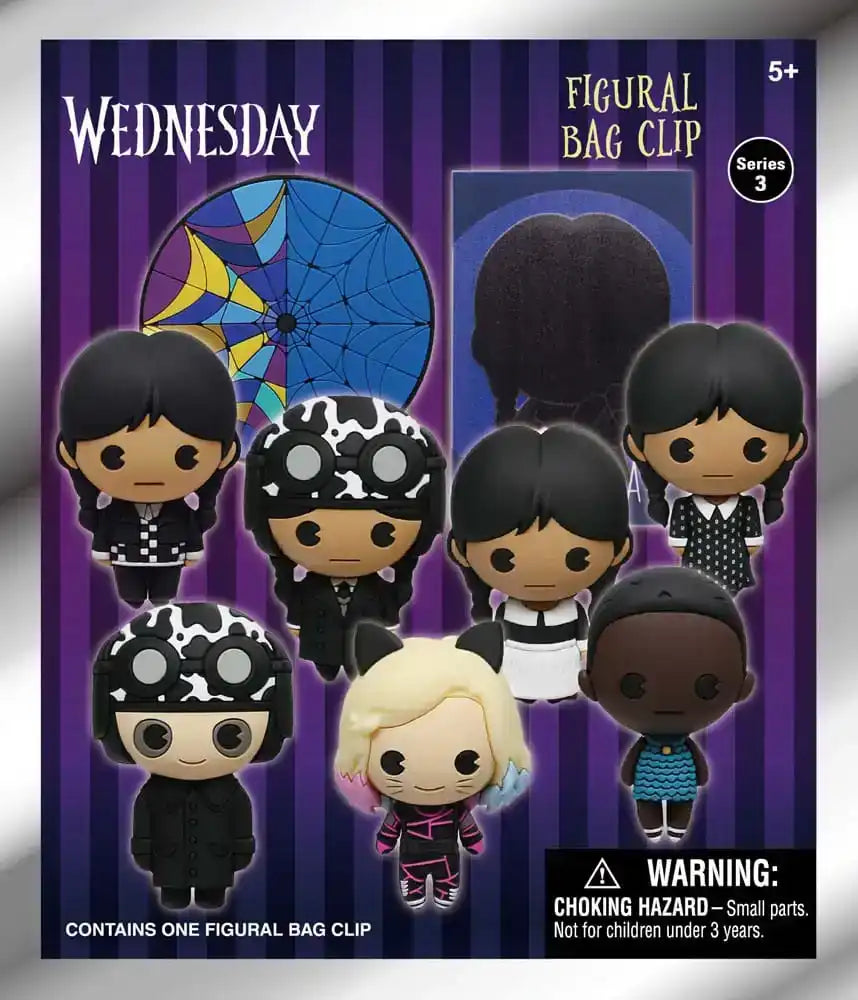 Wednesday 3D PVC-Taschenanhänger Series 3 Display (24) - Smalltinytoystore