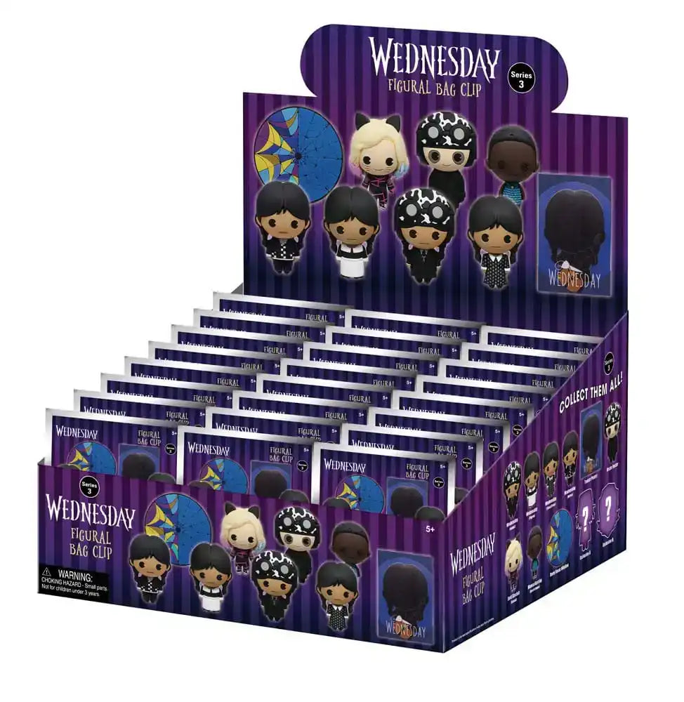 Wednesday 3D PVC-Taschenanhänger Series 3 Display (24) - Smalltinytoystore