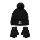 Wednesday Beanie & Handschuhe Set Nervermore - Smalltinytoystore