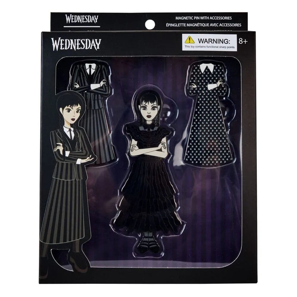 Wednesday by Loungefly Pin Ansteck-Pins 4er-Set Wednesday Addams Paper Doll 3 cm - Smalltinytoystore