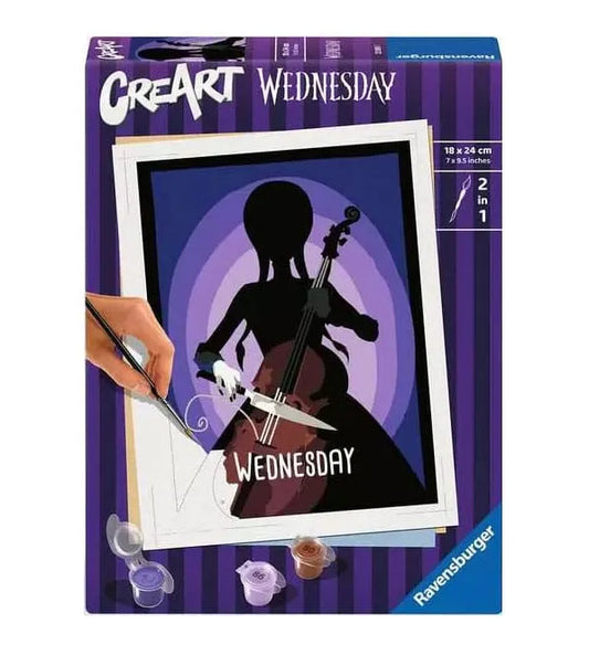 Wednesday CreArt Malen nach Zahlen Malset Wednesday 18 x 24 cm - Smalltinytoystore