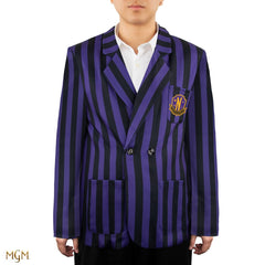 Wednesday Jacke Nevermore Academy Purple Striped Blazer Größe L - Smalltinytoystore