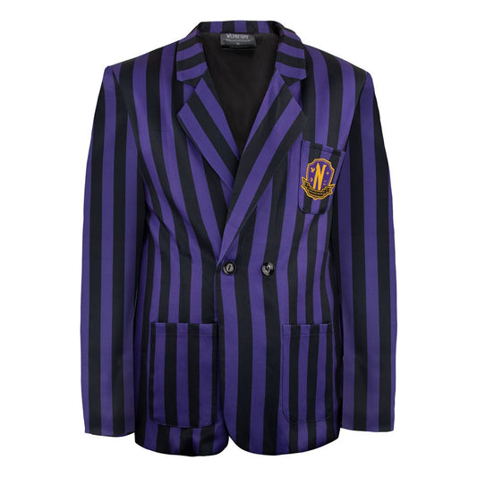 Wednesday Jacke Nevermore Academy Purple Striped Blazer Größe L - Smalltinytoystore