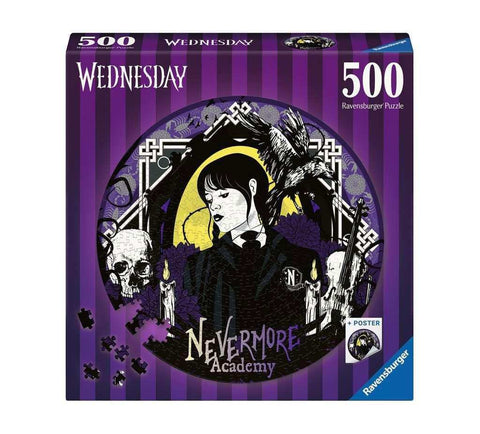 Wednesday Rund-Puzzle Nevermore Academy (500 Teile) - Smalltinytoystore