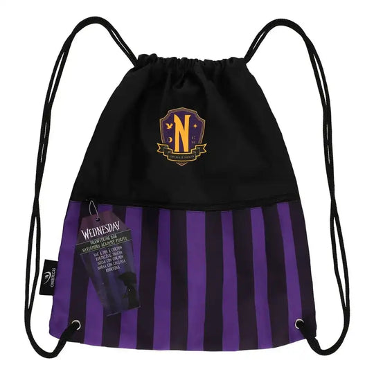 Wednesday Stoffbeutel Nevermore Academy Purple - Smalltinytoystore