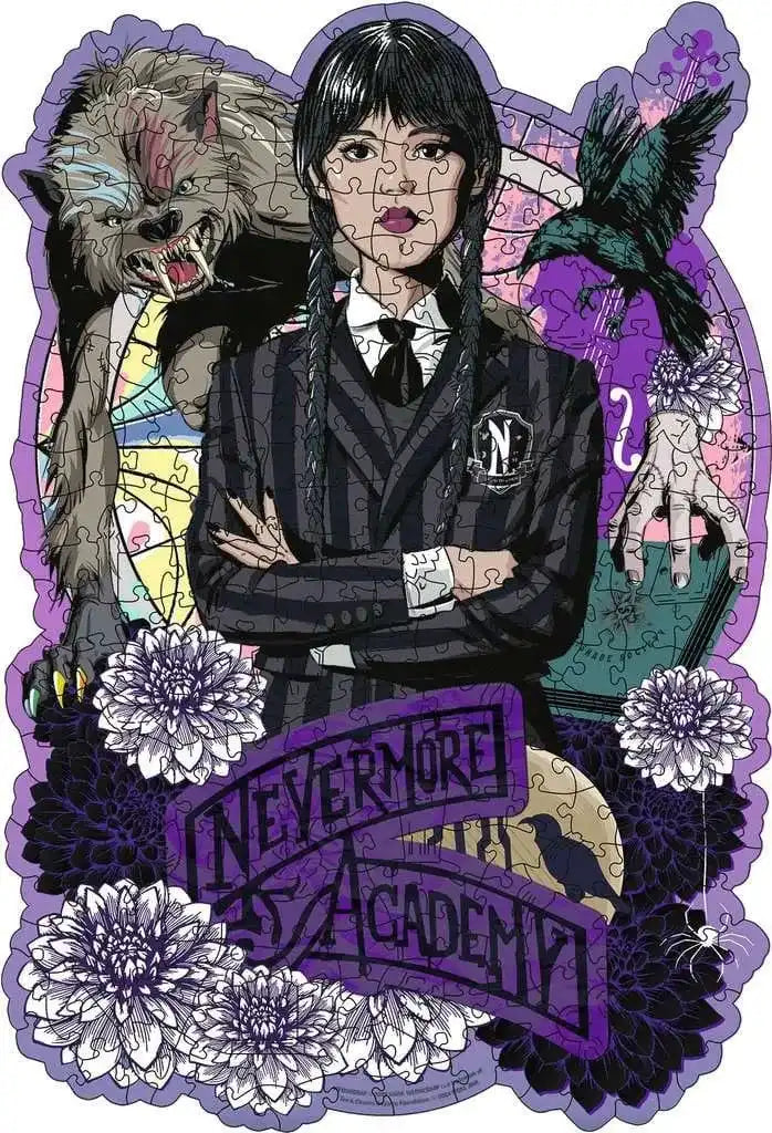 Wednesday WOODEN Holz-Puzzle Wednesday Addams (300 Teile) - Smalltinytoystore
