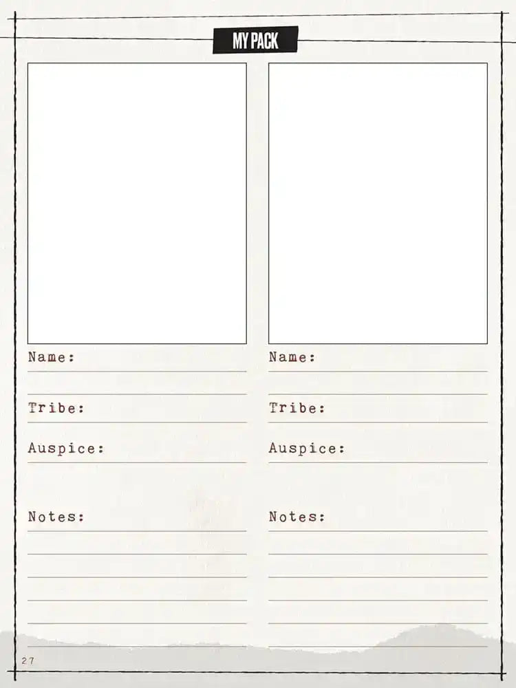 Werewolf: The Apocalypse 5th Edition RPG Journal Expanded Character Sheet Journal *Englische Version*