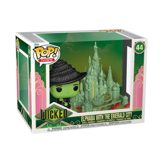 Wicked POP! Town Vinyl Figur Elphaba with the Emerald City 9 cm - Smalltinytoystore