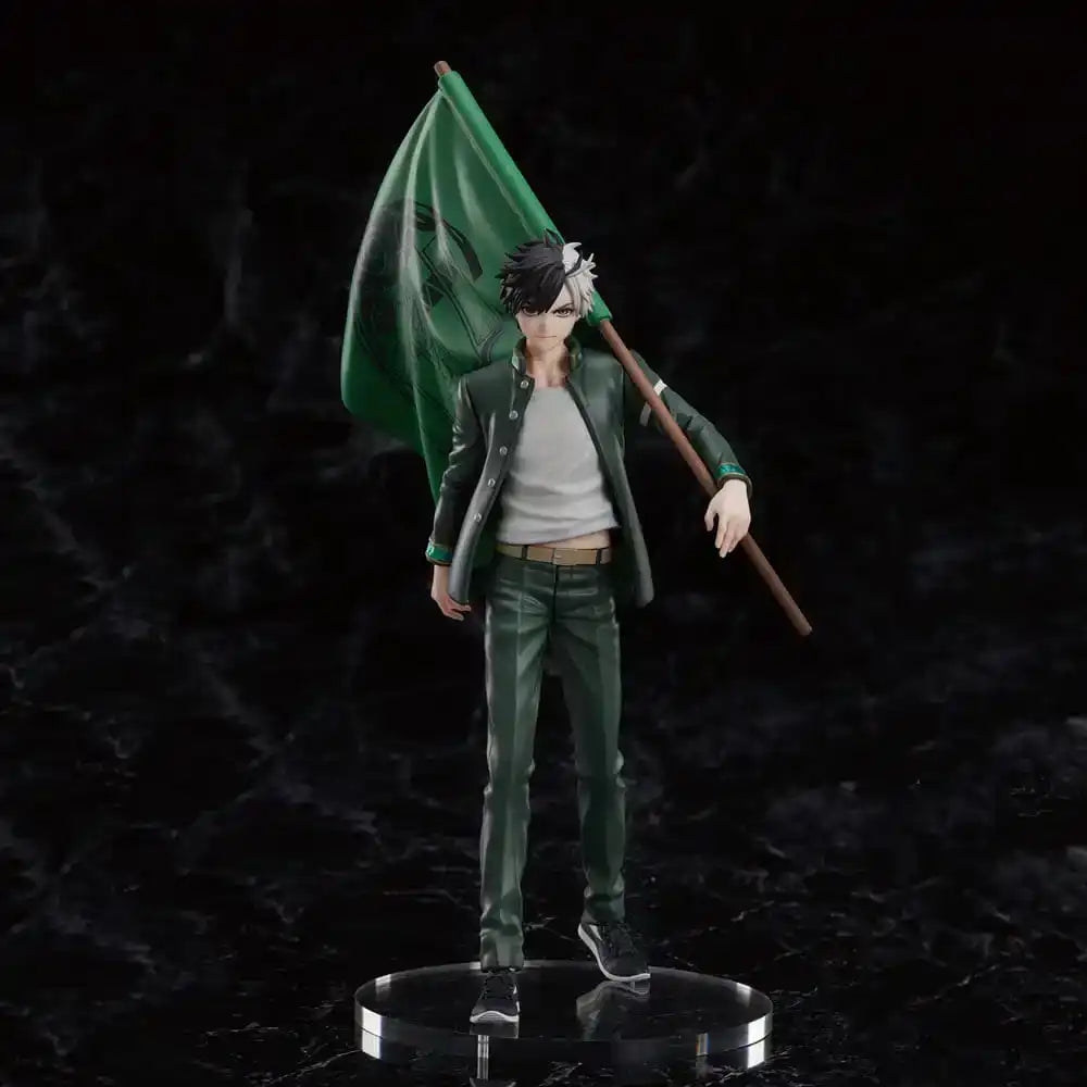 Wind Breaker Statue PVC Sakura Haruka Limited Edition with Bowfurylin School Flag 18 cm - Smalltinytoystore