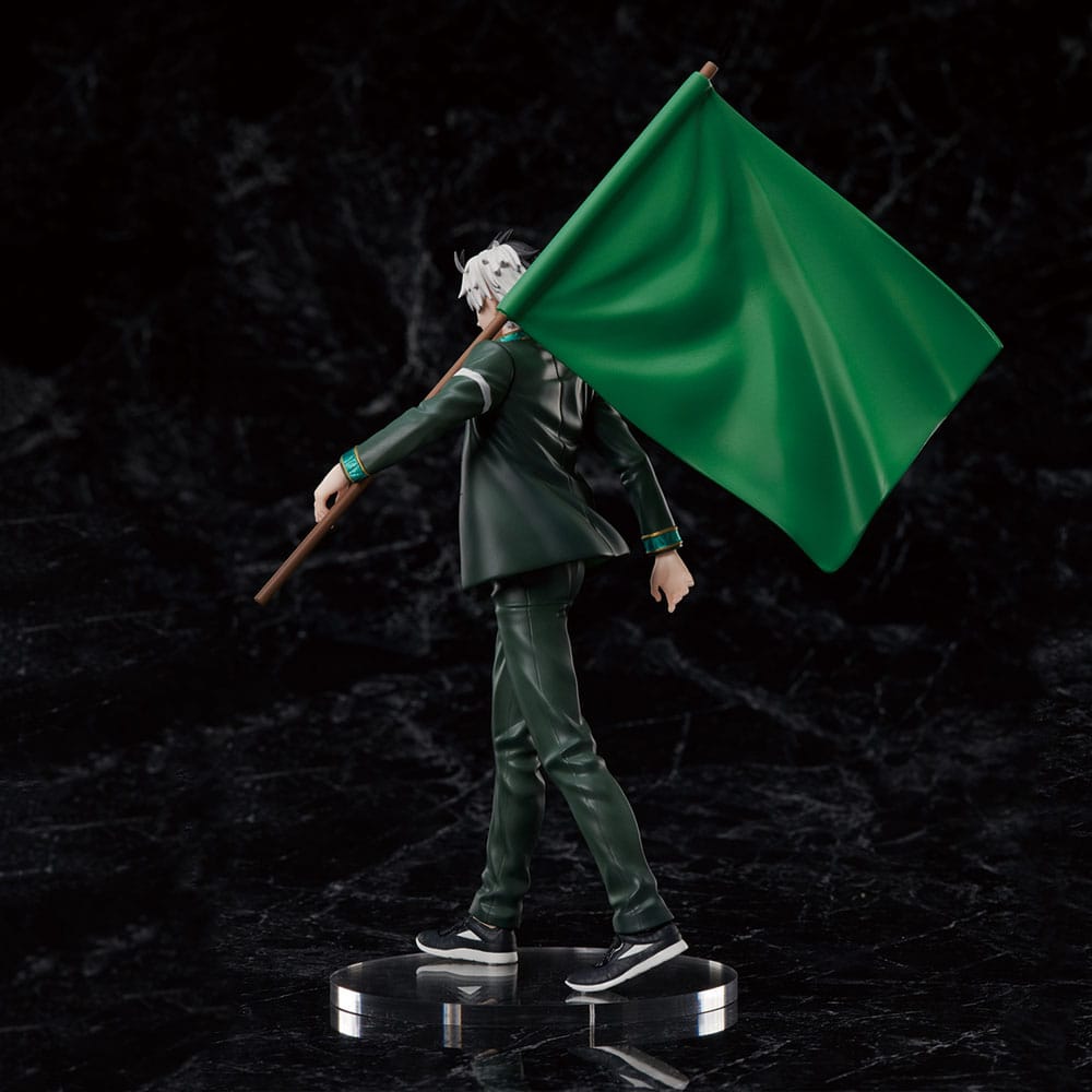 Wind Breaker Statue PVC Sakura Haruka Limited Edition with Bowfurylin School Flag 18 cm - Smalltinytoystore