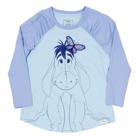 Winnie the Pooh by Loungefly Tee T-Shirt Unisex Eeyore Shirred Raglan Größe L - Smalltinytoystore