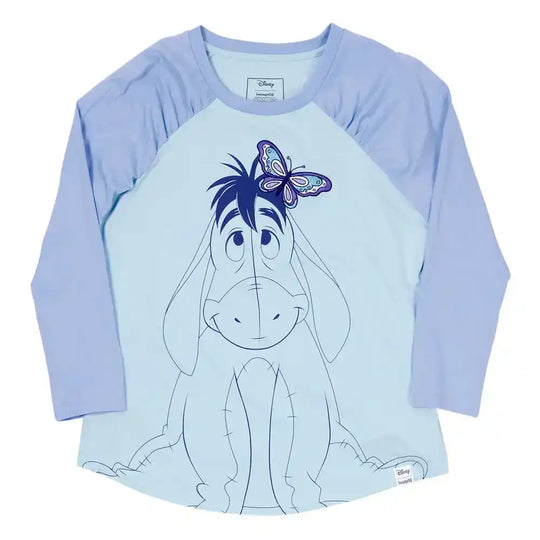 Winnie the Pooh by Loungefly Tee T-Shirt Unisex Eeyore Shirred Raglan Größe XXL - Smalltinytoystore