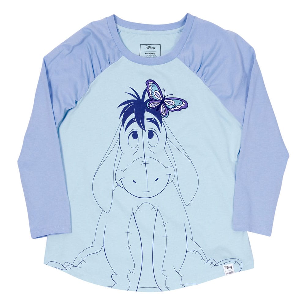 Winnie the Pooh by Loungefly Tee T-Shirt Unisex Eeyore Shirred Raglan - Smalltinytoystore