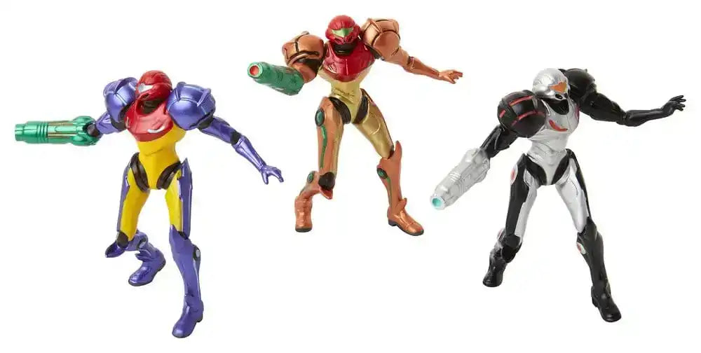 World of Nintendo Metroid Minifiguren 3er-Pack Chozo Power Suits 6 cm