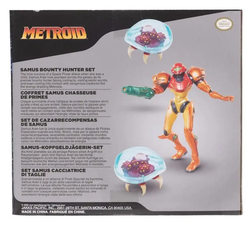 World of Nintendo Metroid Minifiguren 3er-Pack Samus Bounty Hunter 6 cm