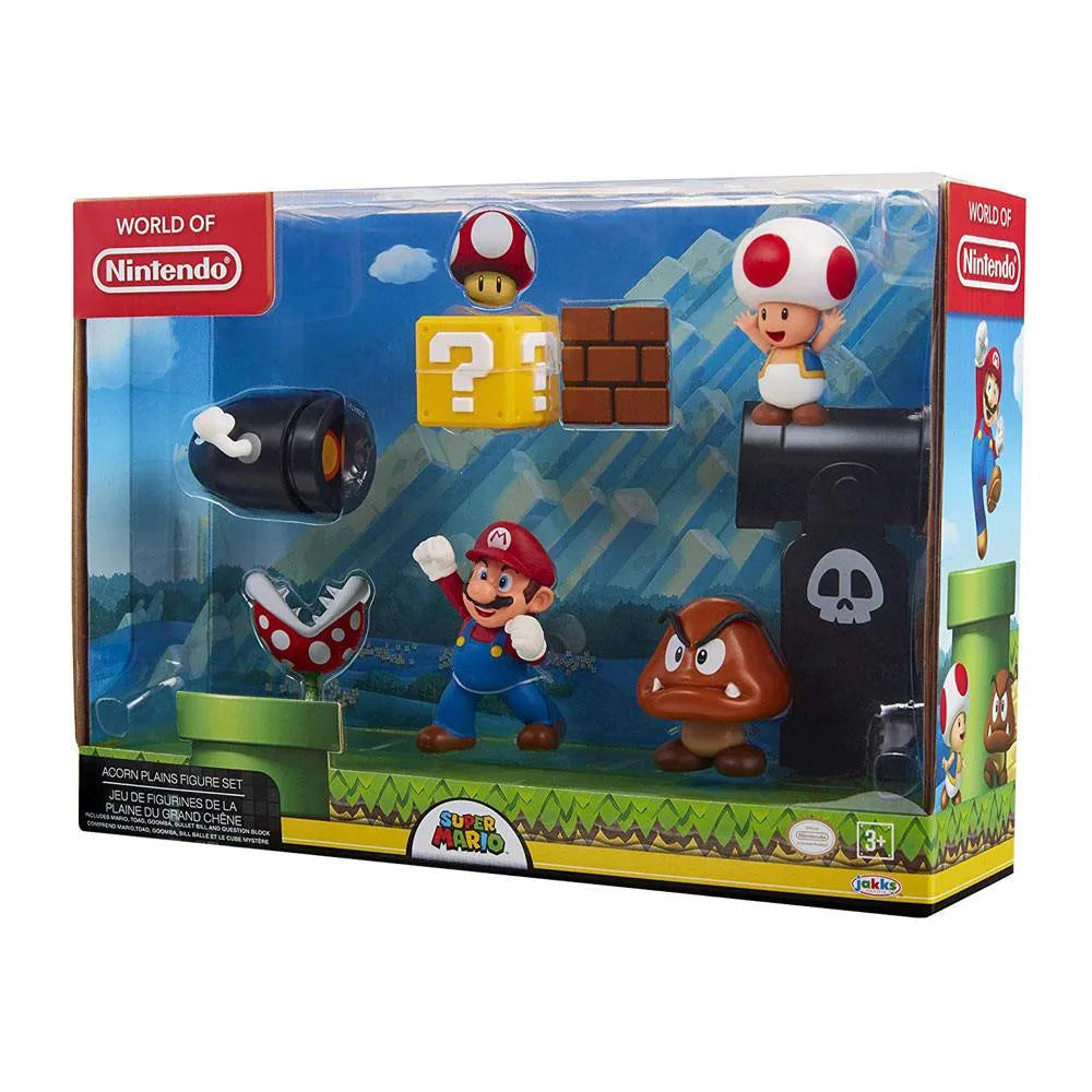 World of Nintendo Minifiguren 5er-Pack New Super Mario Bros. U Eichenhain 6 cm - Smalltinytoystore
