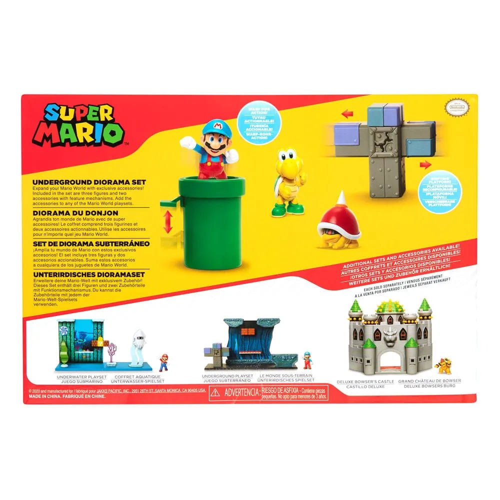 World of Nintendo Super Mario Diorama Set Underground - Smalltinytoystore
